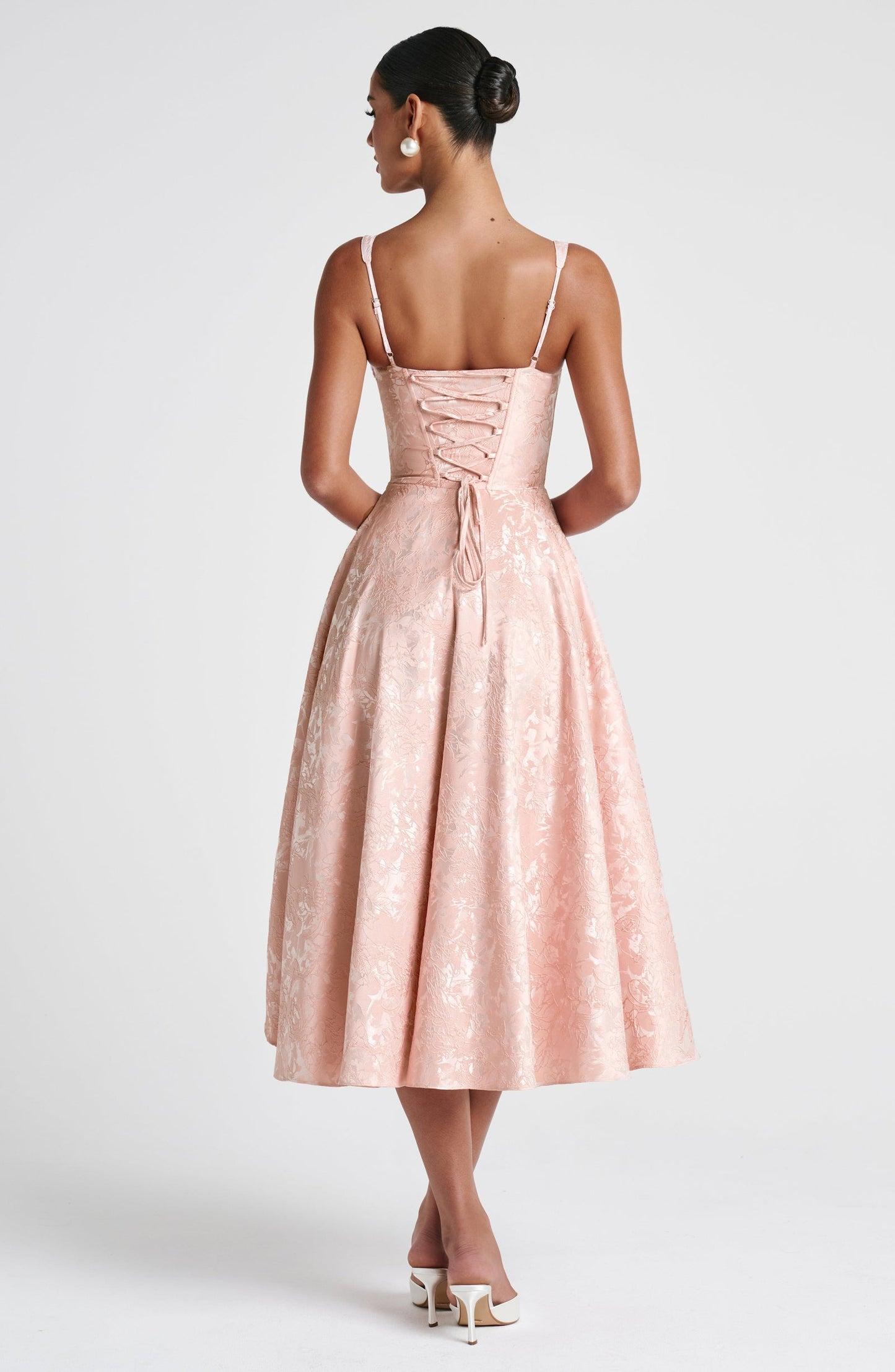 Ami Midi Dress - Soft Peach