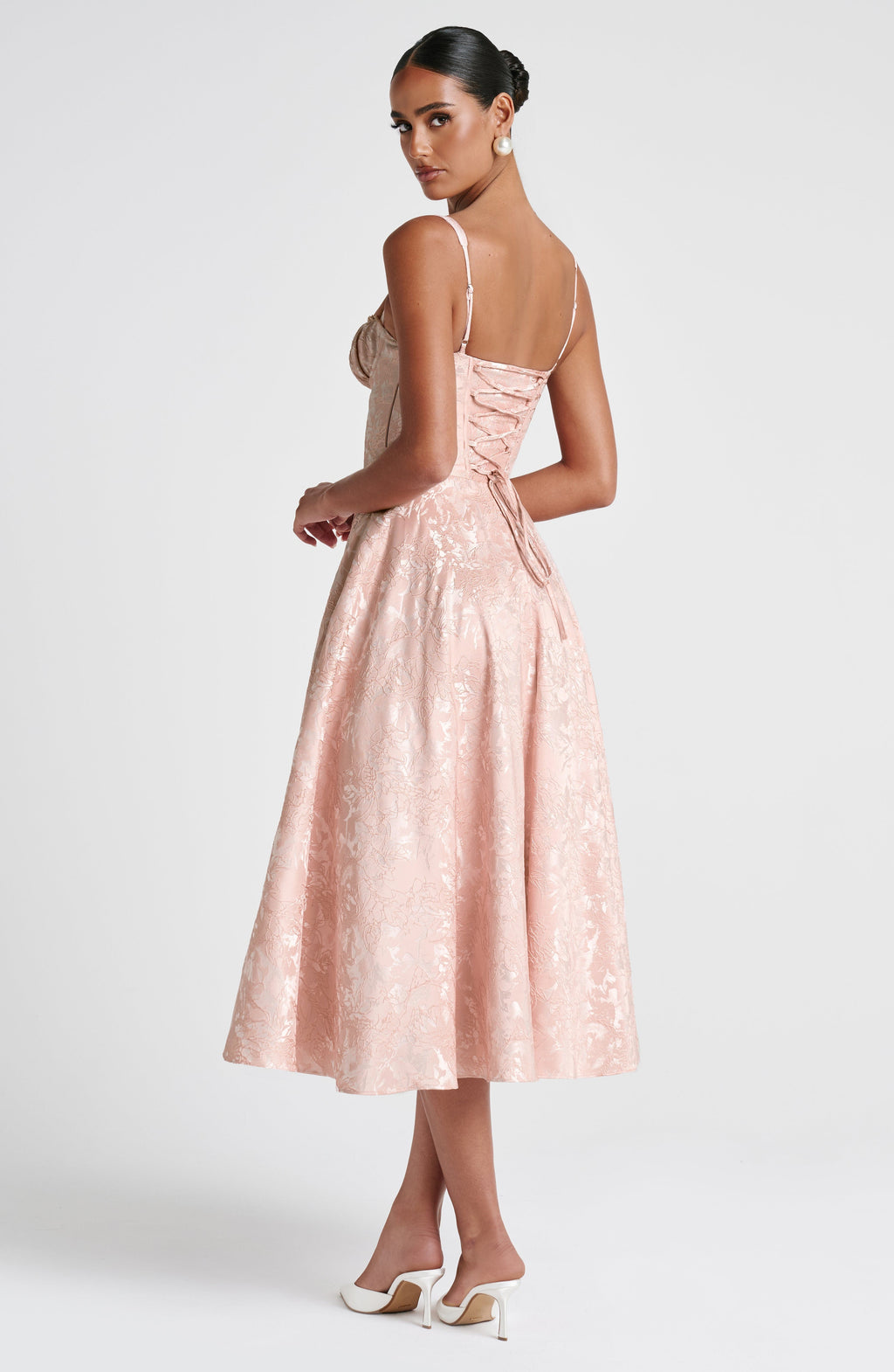 Ami Midi Dress - Soft Peach