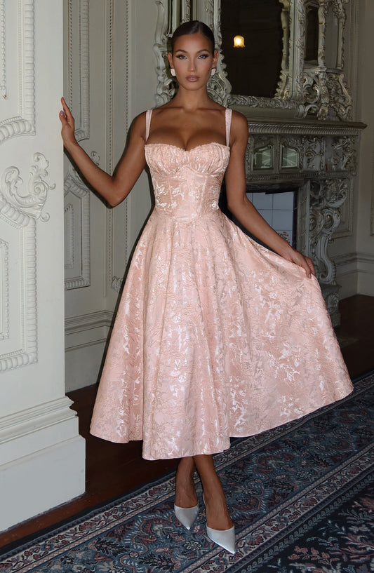 Ami Midi Dress - Soft Peach
