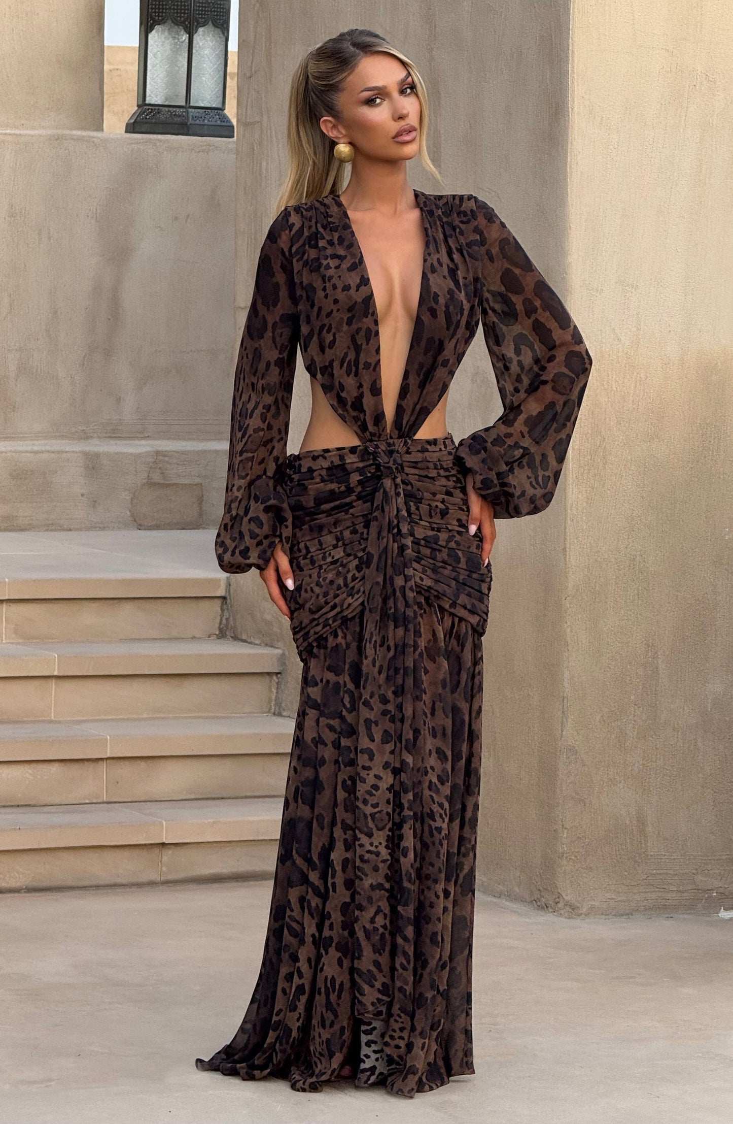 Andriana Maxi Dress - Leopard Print