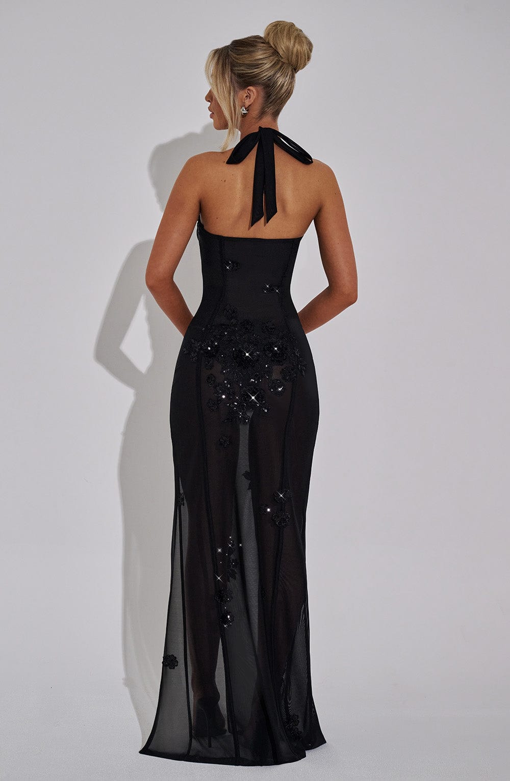 Loren Maxi Dress - Black Lined