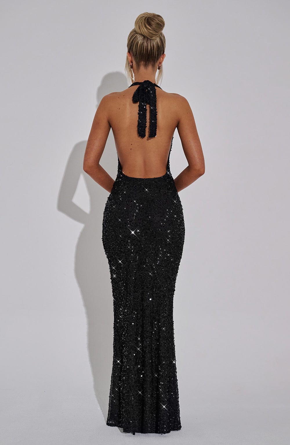 Loren Maxi Dress - Black Lined
