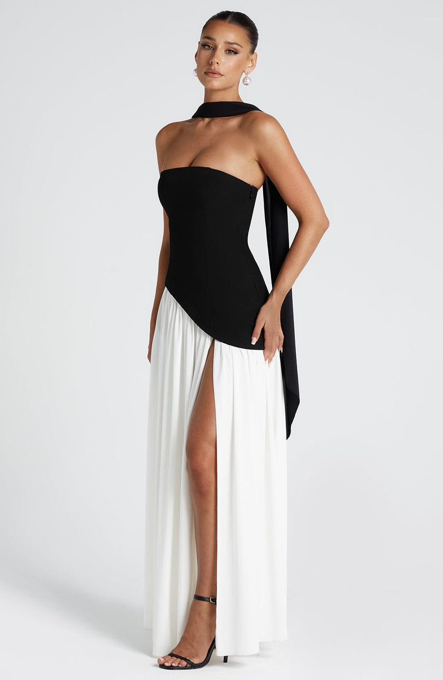 Mali Maxi Dress - Black/White