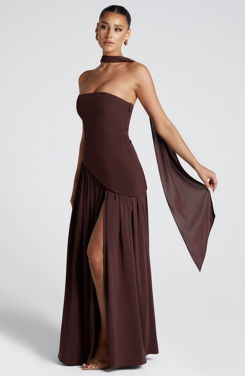 Mali Maxi Dress - Plum Brown