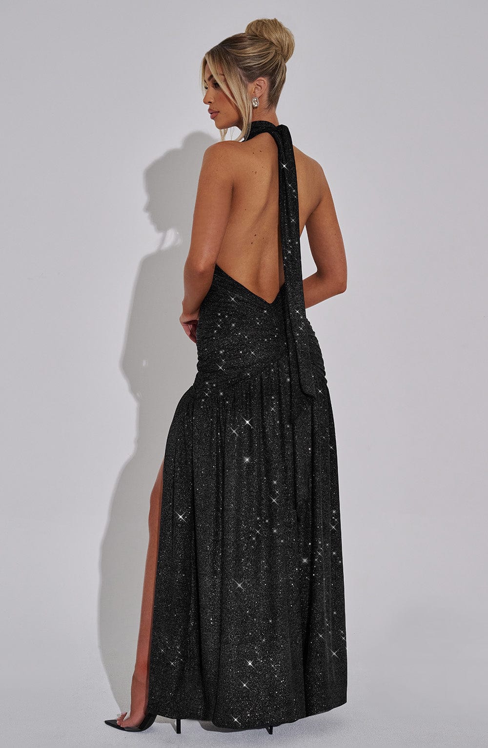 Melinia Maxi Dress - Black Sparkle