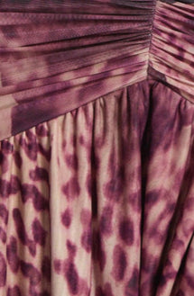 Daniela Maxi Dress - Magenta Orchid Print